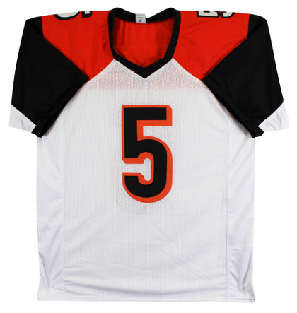 Tee Higgins Authentic Signed White Pro Style Jersey Autographed BAS 2