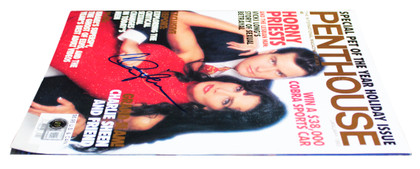 Charlie Sheen Signed January 1993 Penthouse Magazine Cover BAS Witness #4W926641