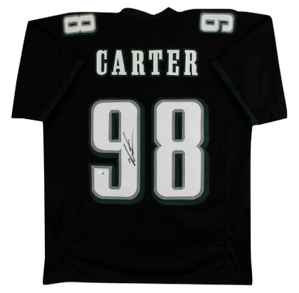 Jalen Carter Authentic Signed Black Pro Style Jersey Autographed JSA Witnessed