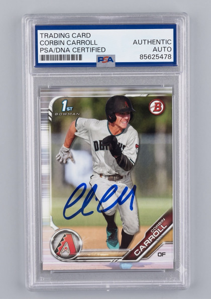 2019 Bowman Draft Chrome Corbin Carroll Signed #BDC125 Auto PSA/DNA