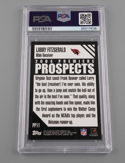 Larry Fitzgerald 2004 Topps Prospects Signed Auto Rookie Card RC PSA/DNA