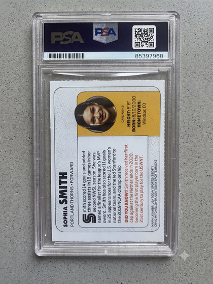 Sophia Wilson Smith SIGNED Card PSA/DNA Certified Auto USWNT SI FOR KIDS CARD