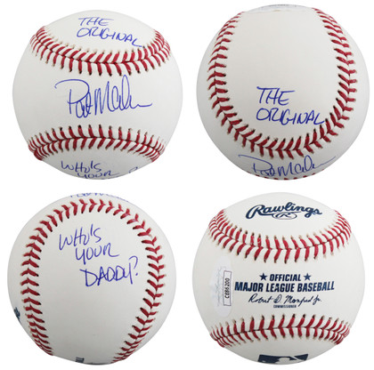 Twins Pat Mahomes Sr. "The Original, Who's Your Daddy?" Signed OML Baseball JSA