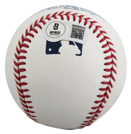 Rangers Josh Smith Authentic Signed OML Baseball Autographed BAS Witnessed