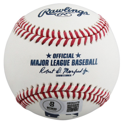 Rangers Josh Smith Authentic Signed OML Baseball Autographed BAS Witnessed