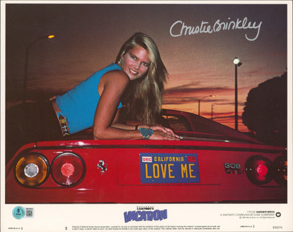 Christie Brinkley National Lampoon's Vacation Signed 11x14 Lobby Card BAS Wit