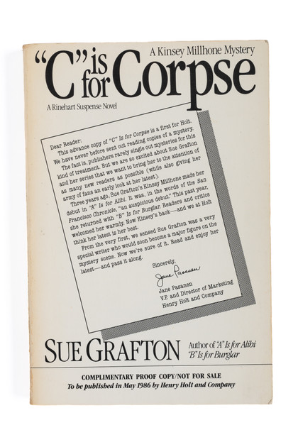 C is for Corpse (Unsigned Advance Readers Copy)