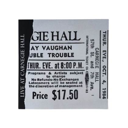 Stevie Ray Vaughan and Double Trouble Live At Carnegie Hall