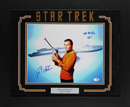 William Shatner Star Trek "To Boldly Go" Signed 11x14 Framed Photo JSA #WB807766
