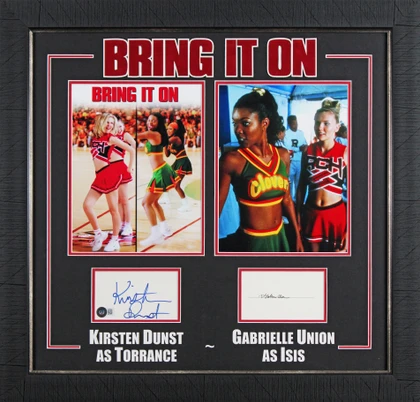 Kirsten Dunst & Gabrielle Union Bring It On Authentic Signed Framed Display BAS