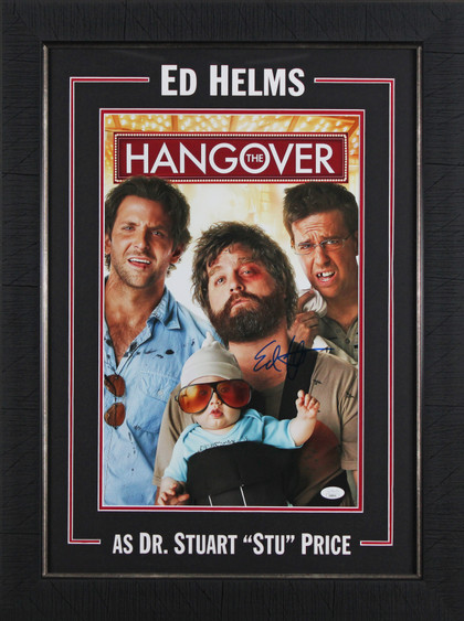 Ed Helms The Hangover Signed 11x17 Mini Movie Poster Framed Photo JSA #CE68341