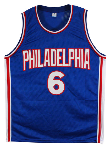 Julius "Dr. J" Erving Authentic Signed Blue Pro Style Jersey JSA Witness