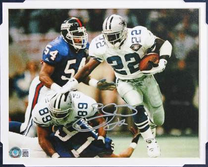 Cowboys Emmitt Smith Authentic Signed 8x10 Framed Photo Autographed BAS #BB56847