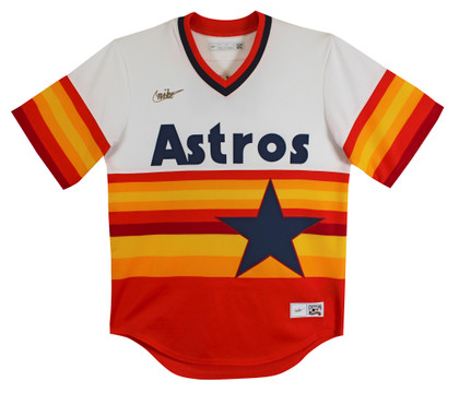 Astros Nolan Ryan "HOF 99" Authentic Signed Rainbow Nike CC Jersey BAS