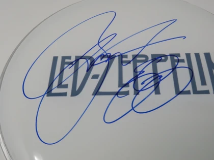 Led Zeppelin Signed Drumhead