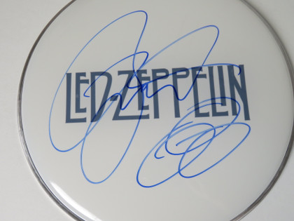 Led Zeppelin Signed Drumhead