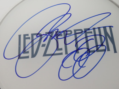 Led Zeppelin Signed Drumhead