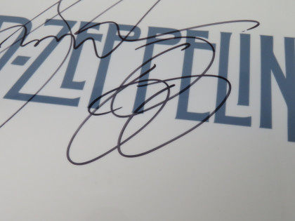 Led Zeppelin Signed Drumhead