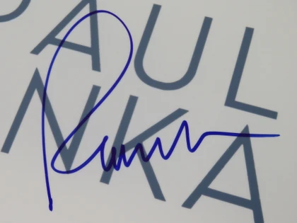 Paul Anka Signed Drumhead