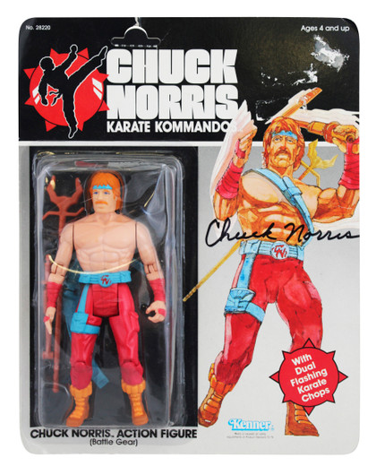 Chuck Norris Walker, Texas Ranger Authentic Signed Action Figure JSA #WA534450
