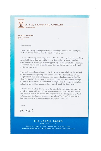 The Lovely Bones (Unsigned Advance Readers Copy)
