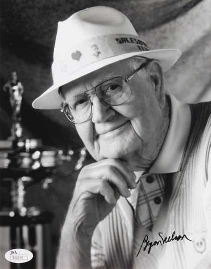 Byron Nelson Authentic Signed 8x10 Framed Vertical B&W Photo JSA #R96169