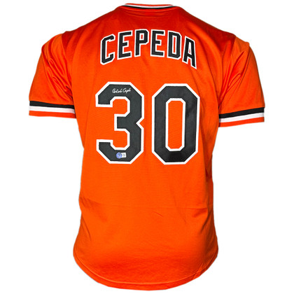 Orlando Cepeda Signed San Francisco Orange Baseball Jersey (Beckett)