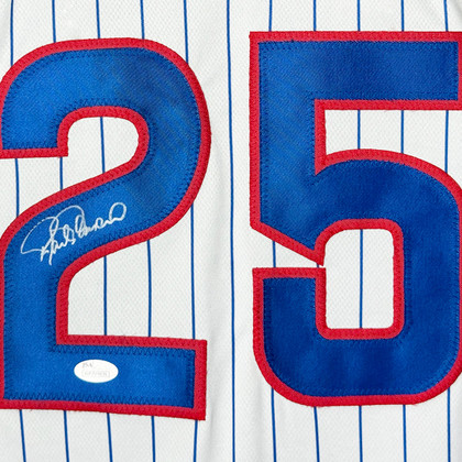 Rafael Palmeiro Signed Chicago Pinstripe Baseball Jersey (JSA)