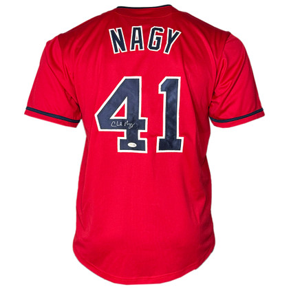 Charles Nagy Signed Cleveland Red Baseball Jersey (JSA)