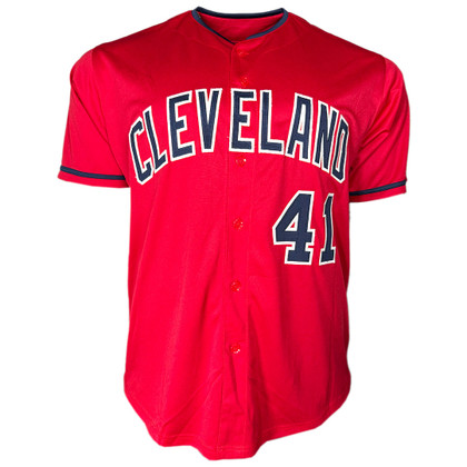 Charles Nagy Signed Cleveland Red Baseball Jersey (JSA)
