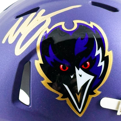 Willis McGahee Signed Baltimore Ravens Alt 2024 Speed Mini Football Helmet (JSA)