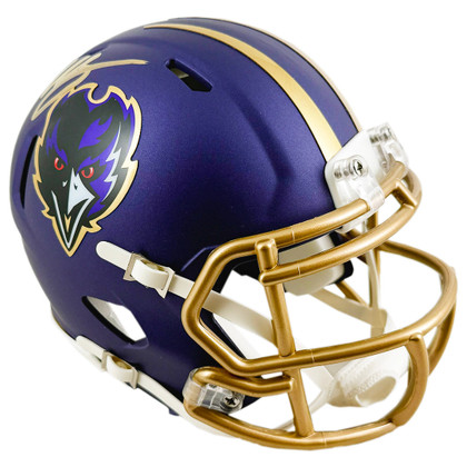Willis McGahee Signed Baltimore Ravens Alt 2024 Speed Mini Football Helmet (JSA)