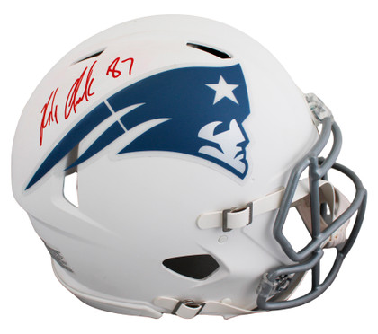 Patriots Rob Gronkowski Signed 2025 Rivalries F/S Speed Proline Helmet BAS Wit