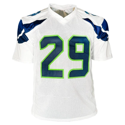Earl Thomas Signed Seattle White Football Jersey (Beckett)