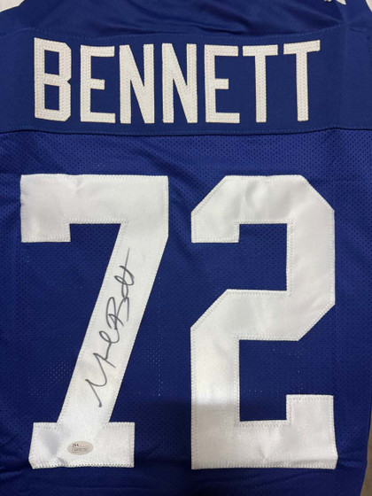 Michael Bennett Signed Seattle White Football Jersey (JSA)