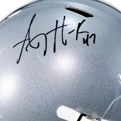 A.J. Hawk Signed Ohio State Buckeyes Speed Full-Size Replica Football Helmet (Beckett)
