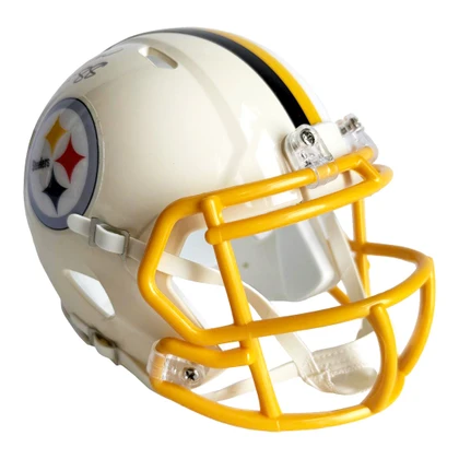 Jack Hampton Signed HOF 88 Inscription Pittsburgh Steelers Retro Speed Mini Football Helmet (JSA)