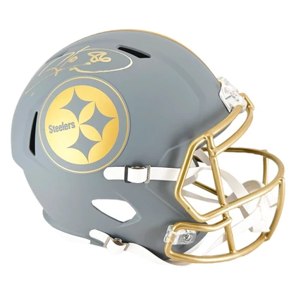 Hines Ward Signed Pittsburgh Steelers Slate Alternate Speed Full-Size Replica Football Helmet (JSA)
