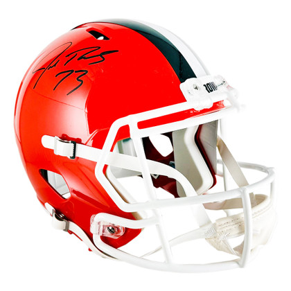 Joe Thomas Signed Cleveland Browns Speed Full-Size Replica Football Helmet (JSA)