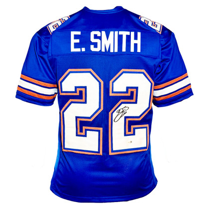 Emmitt Smith Signed Florida College Blue Football Jersey (JSA)