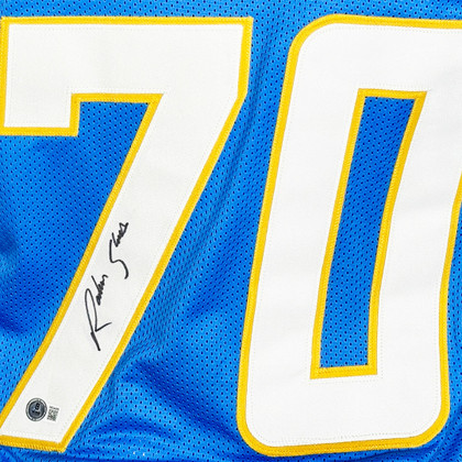 Rashawn Slater Signed Los Angeles Light Blue Football Jersey (Beckett)