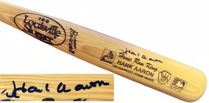 Hank Aaron Signed Louisville Slugger 180 Model Home Run King 755 Career Home Runs Logo Mlb Eng Bat /755  Beckett Review