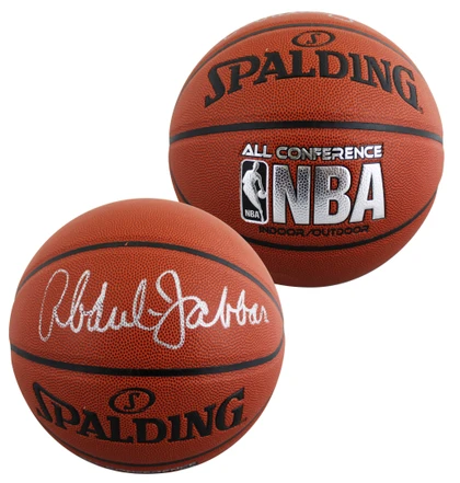 Kareem Abdul-Jabbar Signed Spalding All Conference I/O Basketball BAS #BX50678