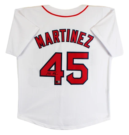Pedro Martinez Authentic Signed White Pro Style Jersey Autographed BAS Witnessed