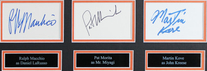 The Karate Kid (5) Morita, Macchio, Zabka, Shue & Kove Signed Framed Display BAS Version 1