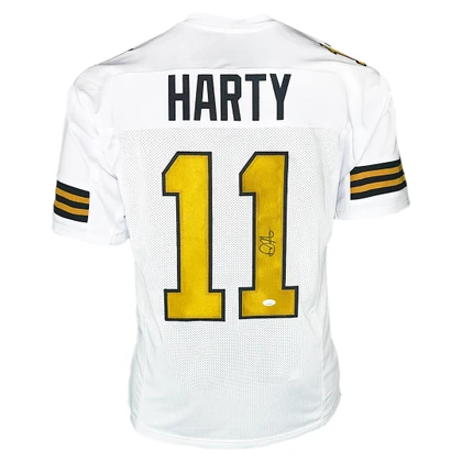 Deonte Harris Signed Pro Edition White Football Jersey (JSA)