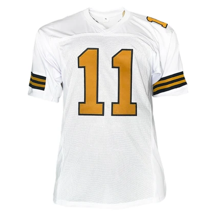 Deonte Harris Signed Pro Edition White Football Jersey (JSA)