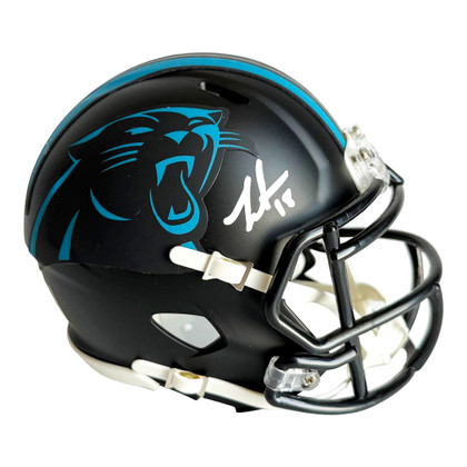 Jalen Coker Signed Carolina Panthers Alt 2022 Speed Mini Football Helmet (JSA)