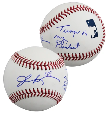 Braves John Rocker "w/ Insc" Signed Robert Manfred OML Baseball JSA #CE86204