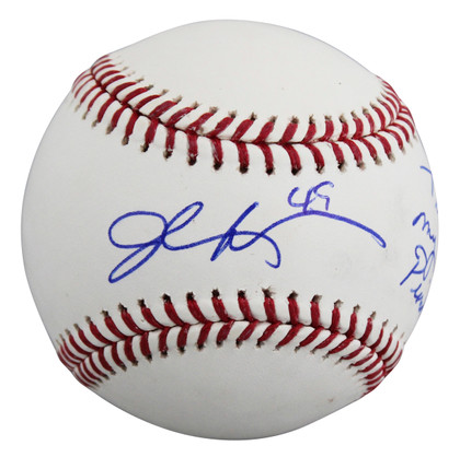 Braves John Rocker "w/ Insc" Signed Robert Manfred OML Baseball JSA #CE86204